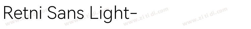 Retni Sans Light字体转换 Retni Sans Light字体转换